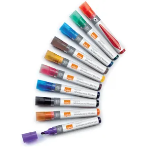 Whiteboardpenna NOBO Liq rund mix 10/fp