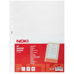 Plastficka A4 0,09 präg 100/fp