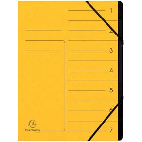 Ordnungsmappe Exacompta, 7-teilig, gelb, A4