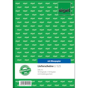 Lieferscheinbuch Sigel, A5, 2-fach