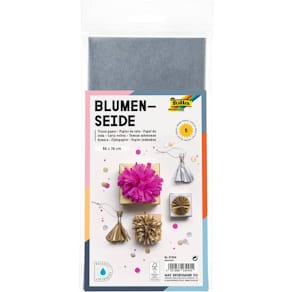 Blumenseide Folia, 50 x 70 cm, silber