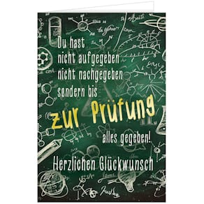 Glückwunschkarte HANRA, zur bestandenen Prüfung