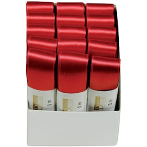 Geschenkband Goldina Doppelsatin, 25mm x 3m, rot
