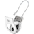 Secure Holder with Wire Cable for Airtag - White