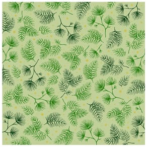 Zelltuchserviette ATELIER, 33 x 33 cm, Motiv X-mas Twigs grün