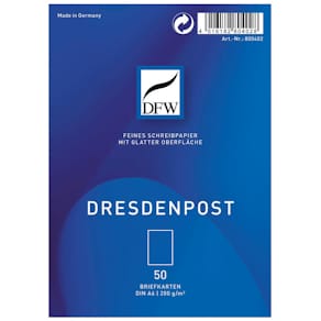 Briefkarte DFW DresdenPost, A6, 50 Stück