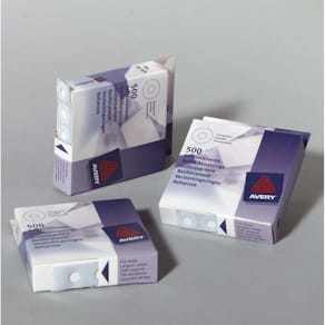 Hulforstærkere Avery transparent, selvklæbende, 500 stk