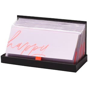 Briefkarte Rössler Neon, Happy, lila, DL, 12 Karten/12 Umschläge,