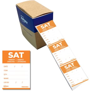 Voedseletiketten Avery HACCP zaterdag 40 x 56 mm, dispenser 500
