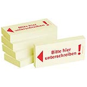 Haftnotiz BIZSTIX Business 1301010143, "Bitte hier unterschreiben