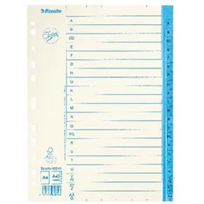 Pappregister JOPA A4 A-Ö vit/blå