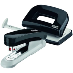 Heftgerät/Locher-Set Novus E15 + E210, schwarz