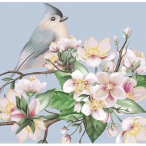 Motivserviette PAPER+DESIGN Frühjahr Vogel, 25 x 25 cm