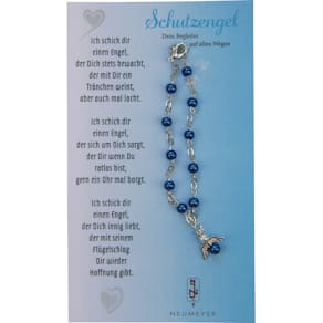 Auto-Rosenkranz, Engel, blau