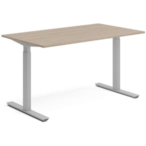 Skrivbord el 140x80 cm Vit ask/Silver