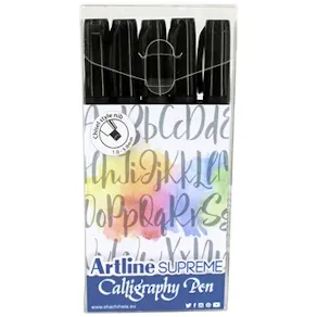 Kalligrafiset ARTLINE Supreme svart 5/fp