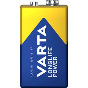 Batteri VARTA 9V Longlife Power alkalisk, 1 stk