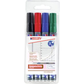 Boardmarker edding 250, 1,5-3 mm, 4 Farben sortiert