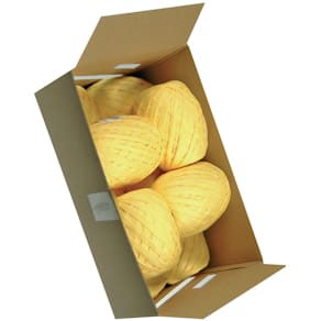 Raffiaband GOLDINA Raffia, Eiknäuel, 7 mm x 30 m, gelb