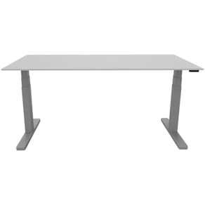 Schreibtisch elektrisch höhenverstellbar Q-Connect, grau/silber