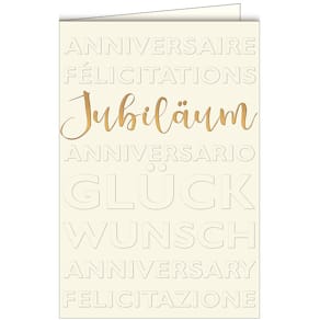 Jubiläumskarte, geprägt