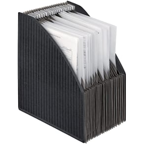 Stehsammler VELOFLEX, A4, mit Fächern, schwarz