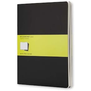 Notesbøger Moleskine Cahier blank, sort, 3-pak