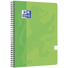 Notesbog Oxford Touch linjeret A4+ grøn 90 g/m², pk á 5