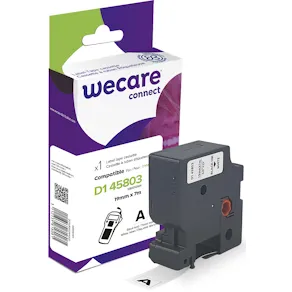 Tape WECARE 19mm svart på vit