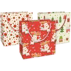 Geschenktragetasche, Weihnachten, Graspapier