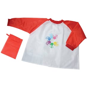 Malschürze DONAU Kinder Girl, rot/weiß, 58,5 x 55 cm