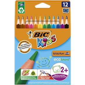 Färgpenna BIC Kids Evolution Triangel, 12 färger