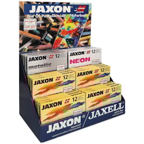 Thekendisplay JAXON Ölpastelle, 20 Pkg. neon+metallic, sort