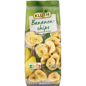 Bananenchips KLUTH, knusprig geröstet, 250 g