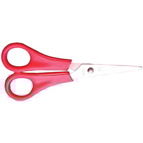 Schaar Bouhon Inox, assorti rood/geel, 14 cm, rechtshandig