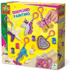 Bastelset SES Creative Diamanten Mosaike – Schlüsselanhänger Holz