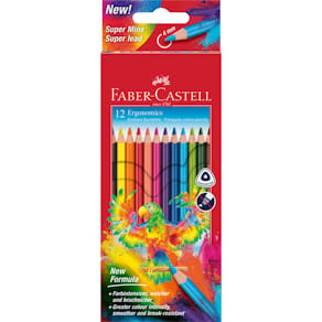 Farbstift Faber-Castell DREIKANT, 12er Etui, sortiert