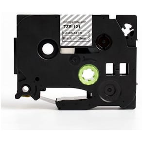 Tape 9mm TZe-121 svart på klar