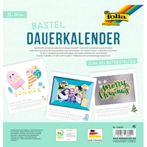 Bastelkalender Folia, 23 x 24 cm, weiß