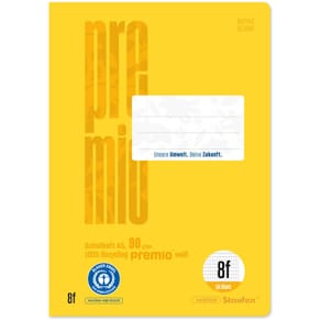 Schulheft Staufen Premio, LIN8f, A5, 16 Blatt, rautiert