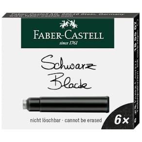 Blekkpatron FABER CASTELL sort (6)
