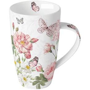 Kaffeebecher AMBIENTE Amelia, Frühjahr, 0,6 l, weiß