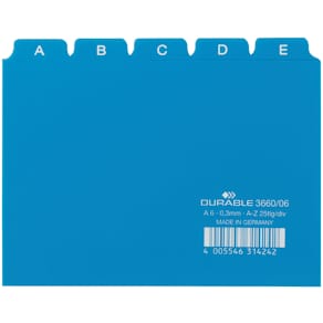 Leitregister Durable, A-Z, A6, blau