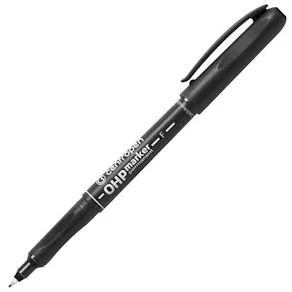 Overheadpenna Ergo permanent, fine, svart
