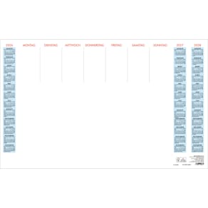 Schreibunterlagenblock ZETTLER Typ 108, 59,5 x 37 cm, 36 Blatt, 4