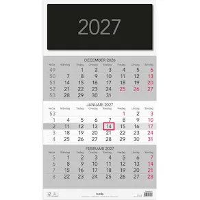 Väggkalender Triplaner Elegant 2027