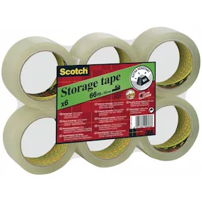 Packtejp SCOTCH 309 Klar, PP/akryl, tystavrullad, 50mm x 66m, 6/fp