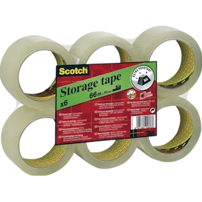 Packtejp SCOTCH 309 Klar, PP/akryl, tystavrullad, 50mm x 66m, 6/fp