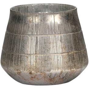 Windlicht Glas, grau