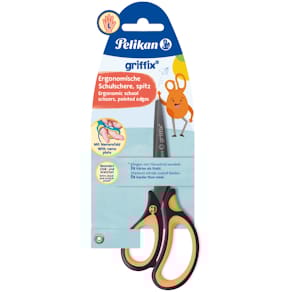 Schulschere Pelikan Griffix, links, Neon Black